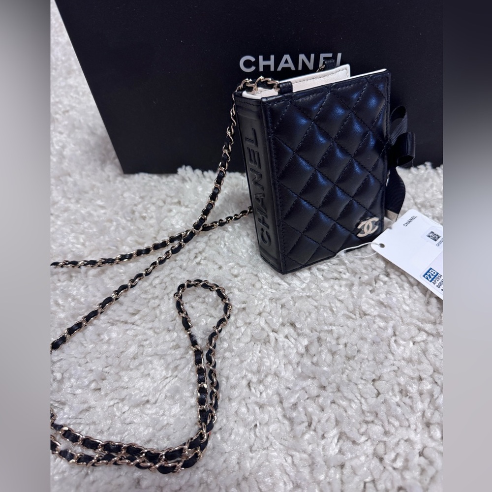 CHANEL Quilted Lambskin Cardholder on a Chain
